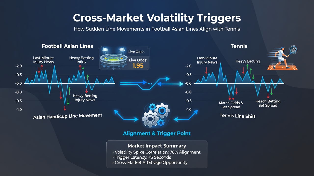 Tennis match statistics and horse racing place market movements showing alignment with football line changes