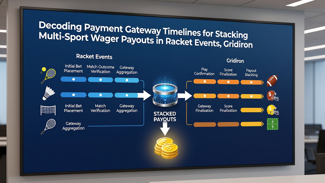 Flowchart showing payout timelines for stacking tennis, football and horse racing wagers