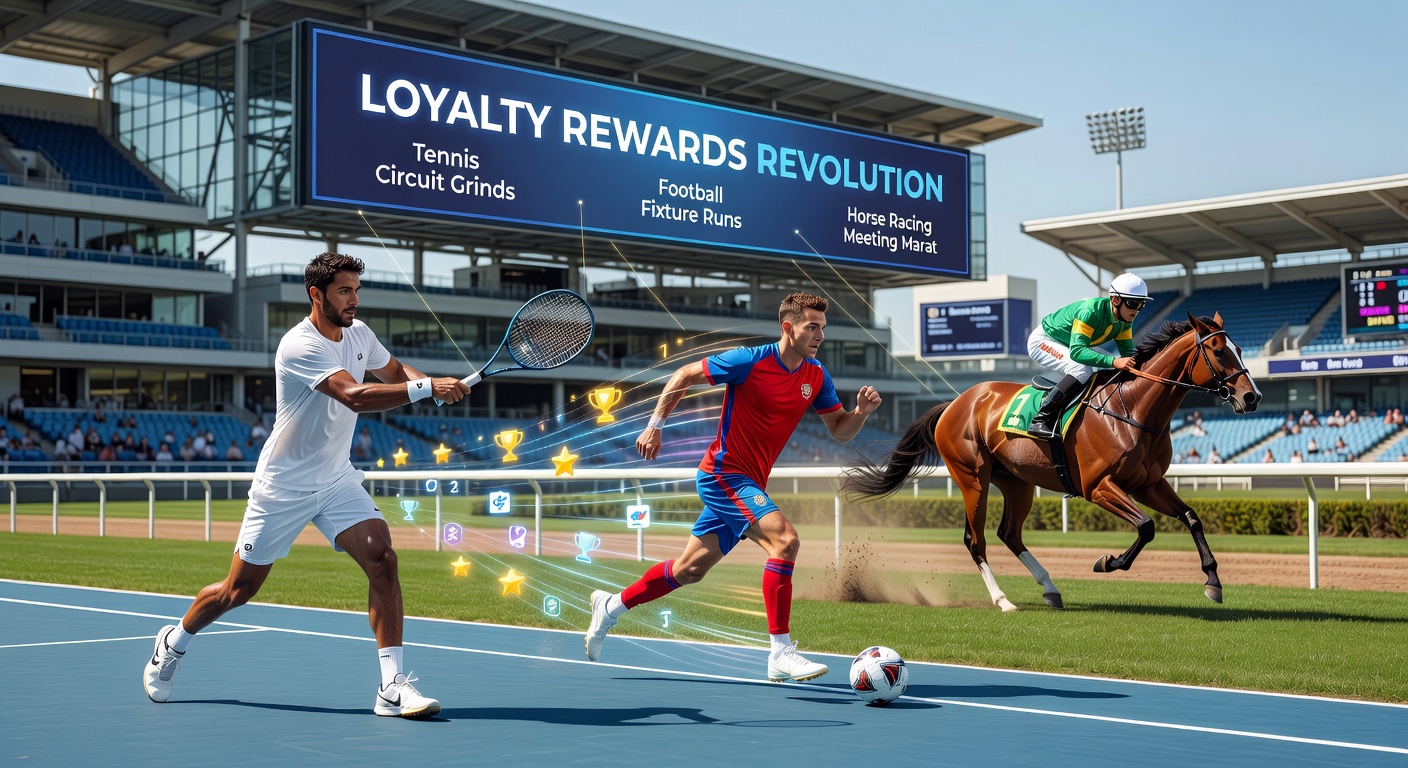Horse racing marathon at a festival meeting, crowds cheering as jockeys thunder down the straight, capturing the intensity of multi-day betting grinds