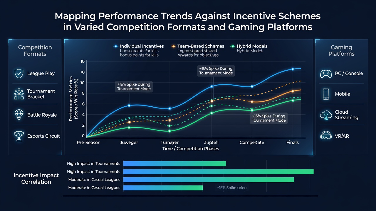 Charts comparing user engagement trends under different incentive models in casino and esports settings