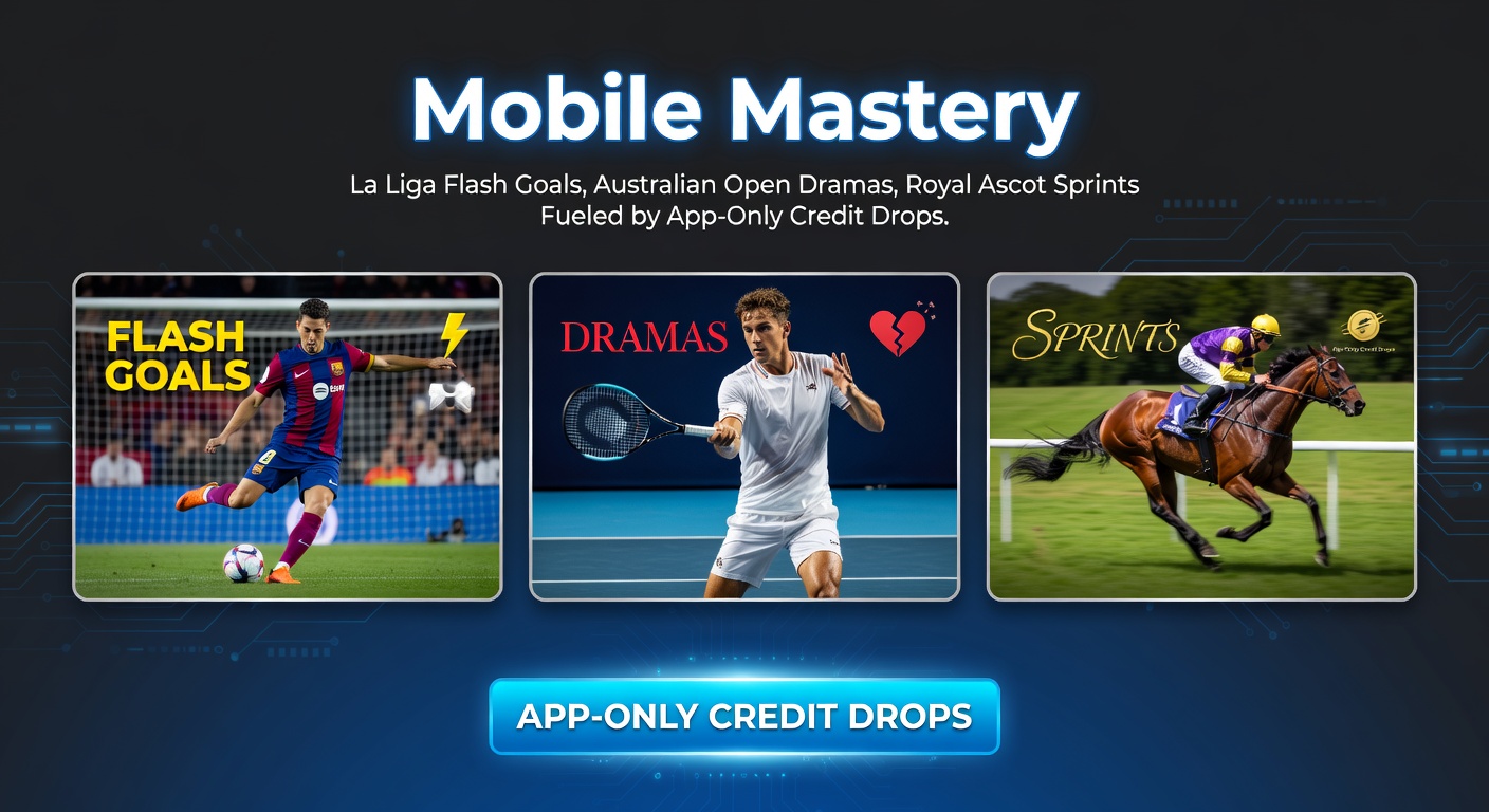 Mobile betting app screen showing live La Liga action with flash goal alerts and credit drop notifications